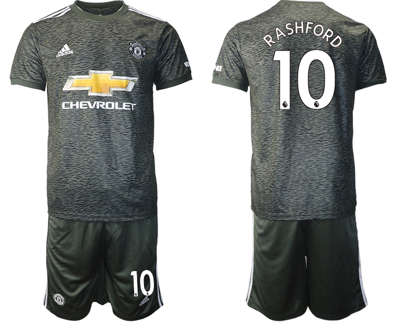 Men 2020-2021 club Manchester United away #10 black Soccer Jerseys1